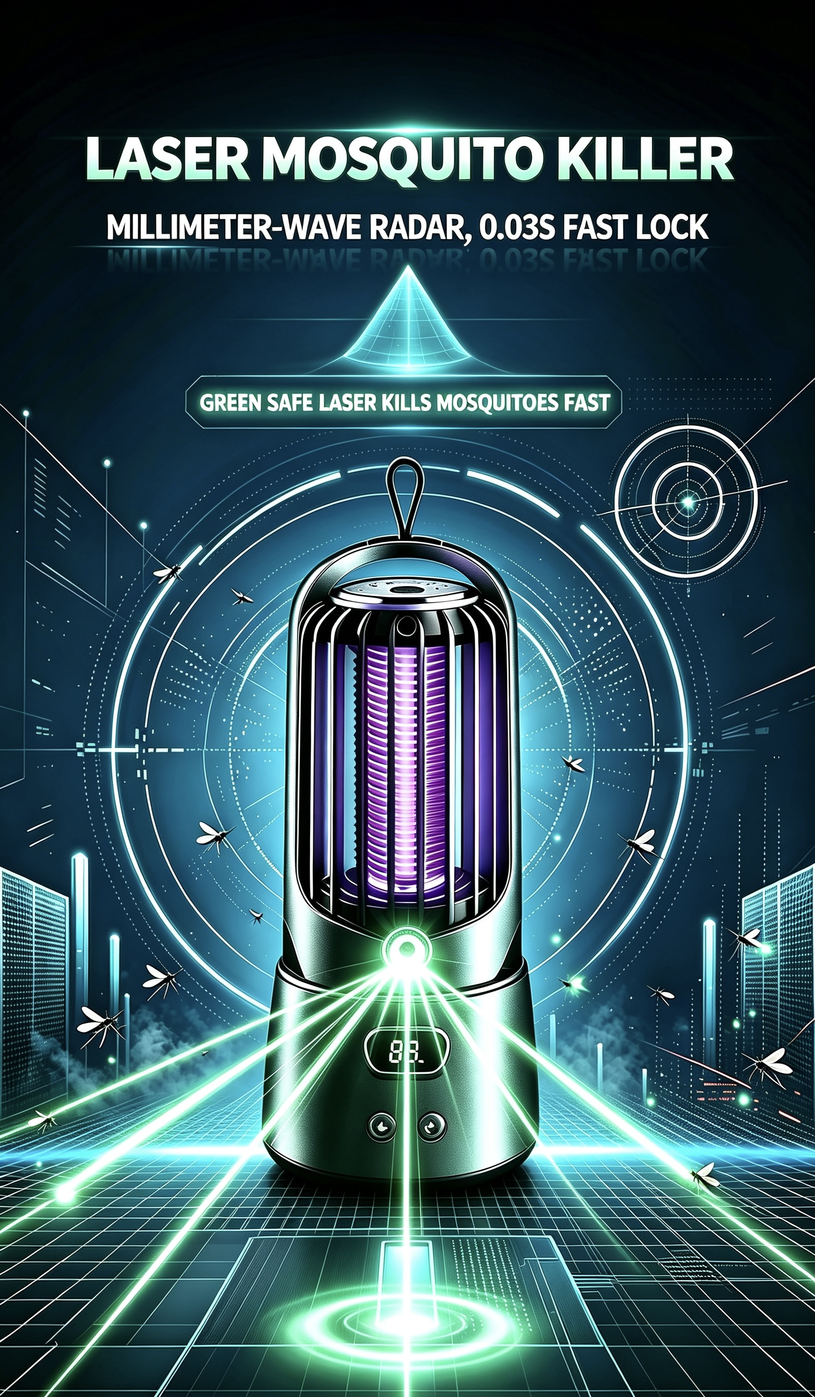 Laser mosquito killer product poster